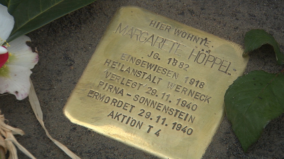 Historischer Ort: Stolperstein für Margarete Höppel, Foto des Stolpersteines