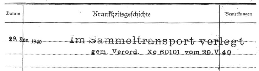 Opferbiobgraphie: Margarete Höppel, Sammeltransport nach Pirna-Sonnenstein
