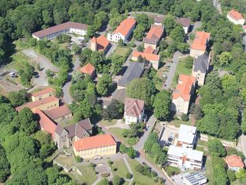 Historischer Ort: Osnabrück, Luftbild der Klinik
