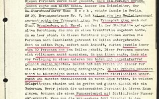 Historischer Ort: Heil- und Pflegeanstalt Berlin-Buch, Aussage Hubert Kalisch