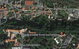 Historischer Ort: Pirna-Sonnenstein, Lageplan
